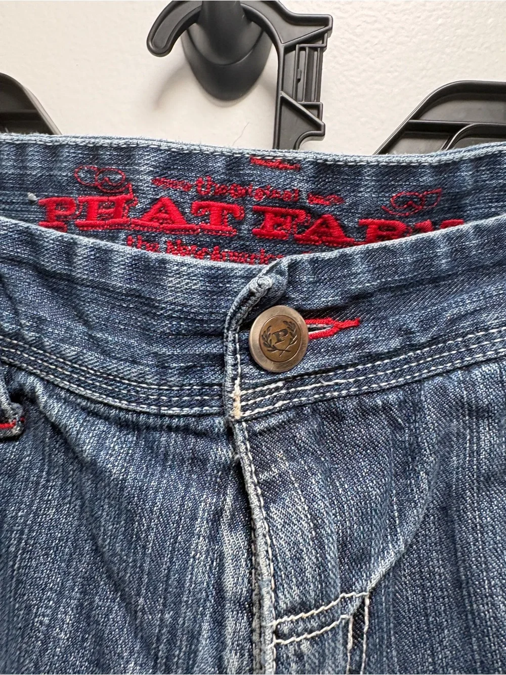 Phat Farm Men's Bootcut Jeans in Faded Blue